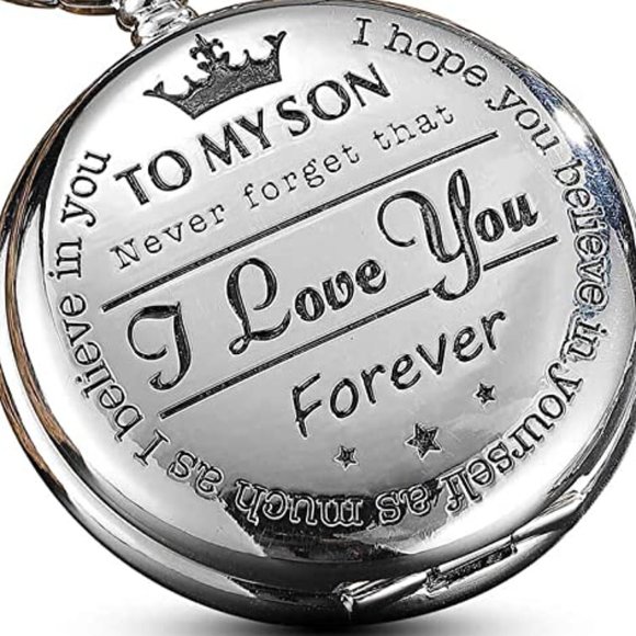 To My Son Silver Pocket Watch - Picture 2 of 4